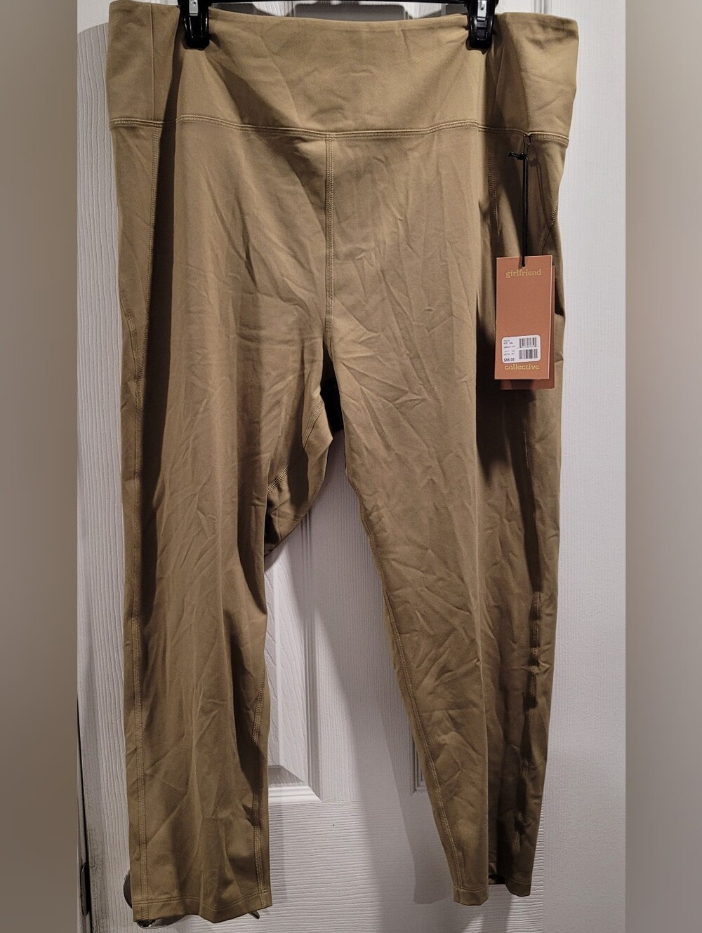 girlfriend collective Woman Tan Active Leggings Size 5XL